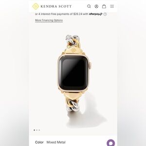 Kendra Scott Whitley Chain Watch Band in Two Tone Stainless Steel Size M/L